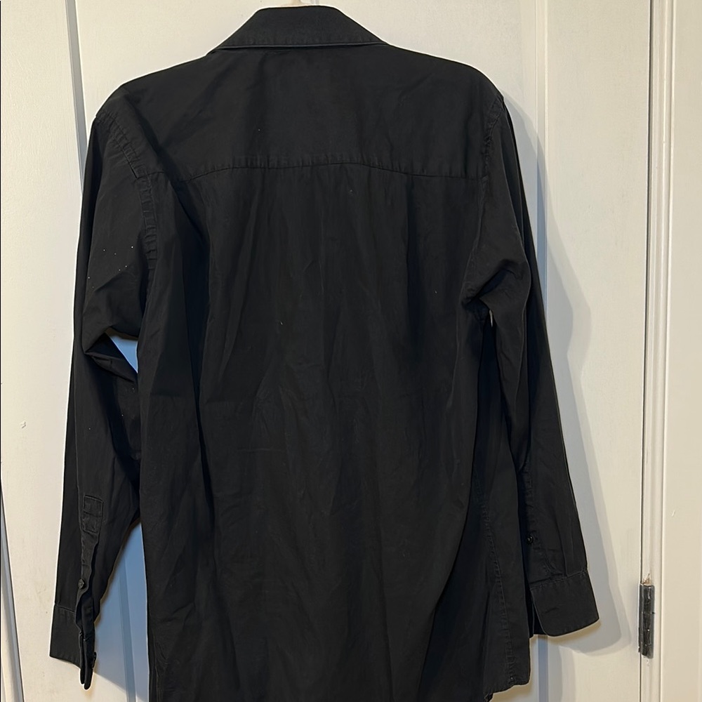 Calvin Klein 100% Cotton Black Long Sleeve Shirt - Picture 3 of 4